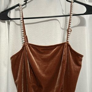 Velvet bodysuit- Forever 21